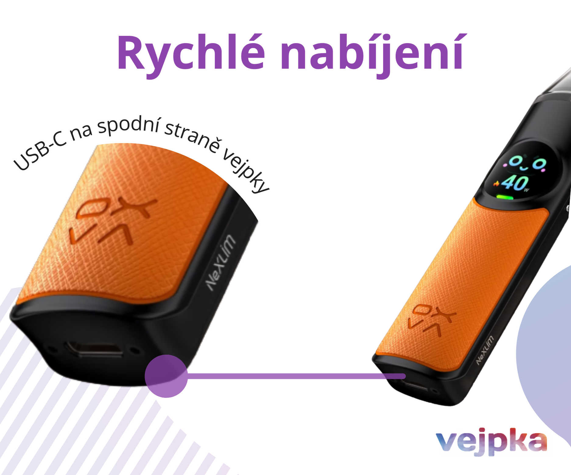OXVA NEXlim nabíjanie USB-C